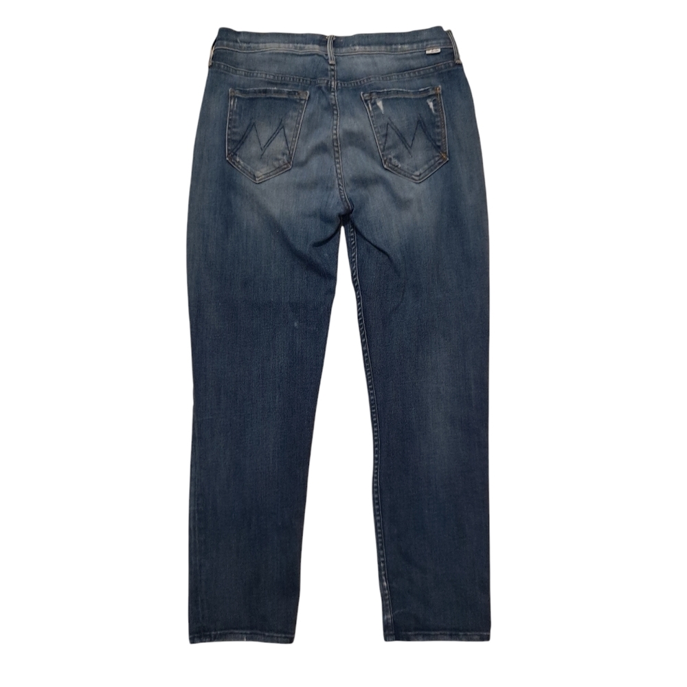 Mother Dark Blue Tequila Truth Denim The Dropout Cotton Blend Jeans USA Size 28 - Picture 2 of 12